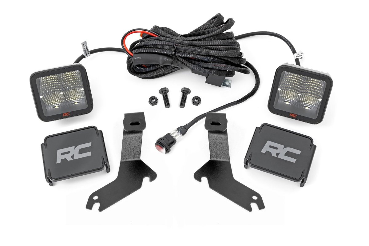 Chevrolet Silverado 1500 LED Light Kit - Ditch Mount - Rough Country - Spectrum Pair | Spot - '99-'06